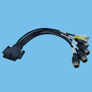 22Pin plug-in to 4-core M12/2P-AV connector